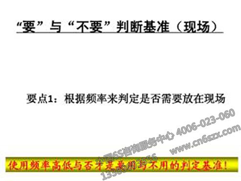 6S管理判斷基準